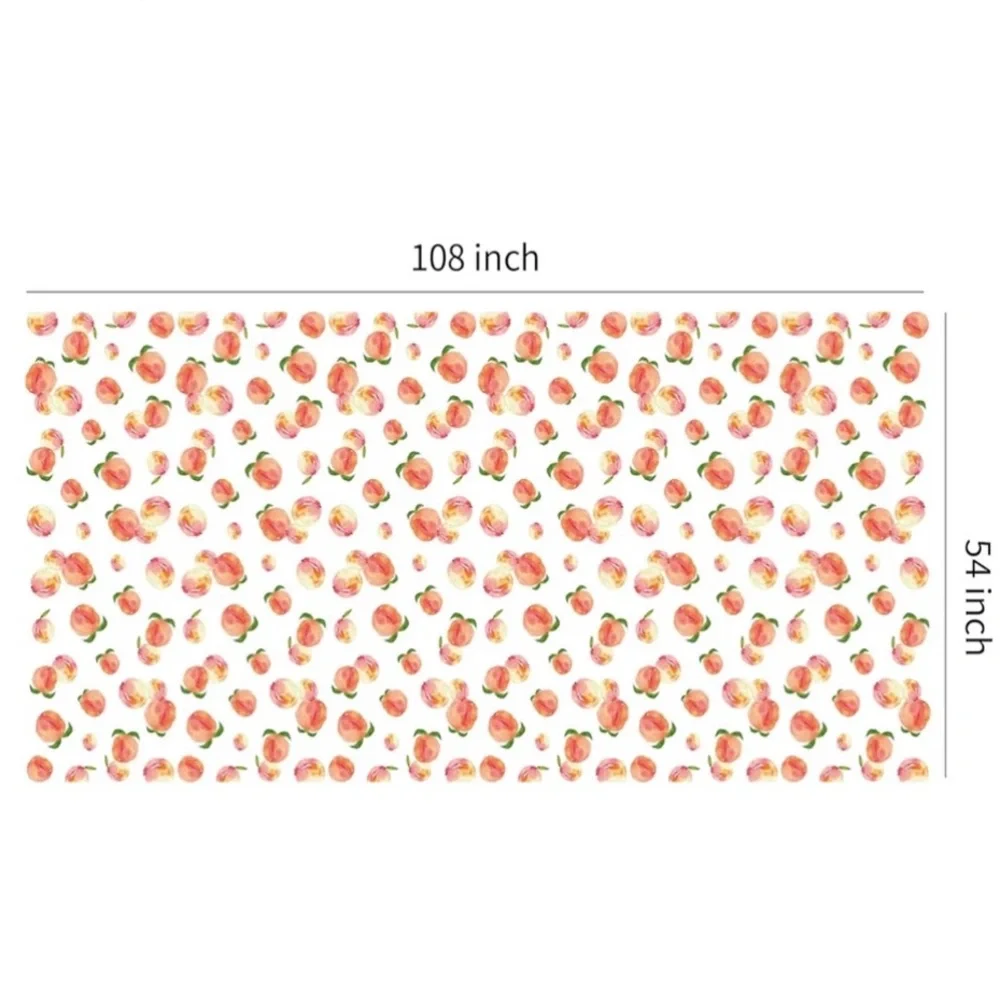 NWOT Peach Tablecloth “Sweet As A Peach” Birthday Party Disposable Table Cloth